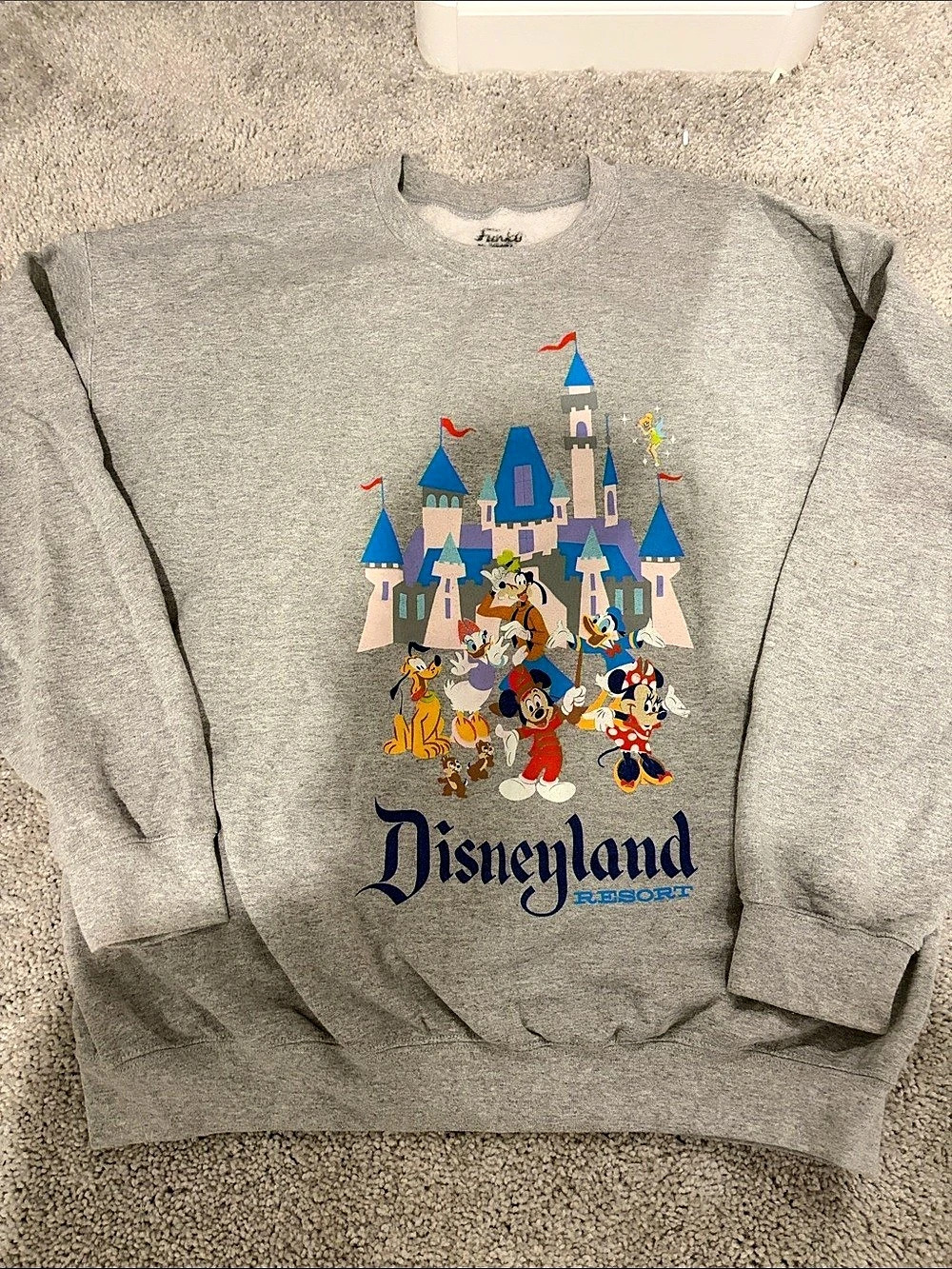 Disney Disneyland Resort Castle Graphic Sweatshirt Gray Disneyland Graphic